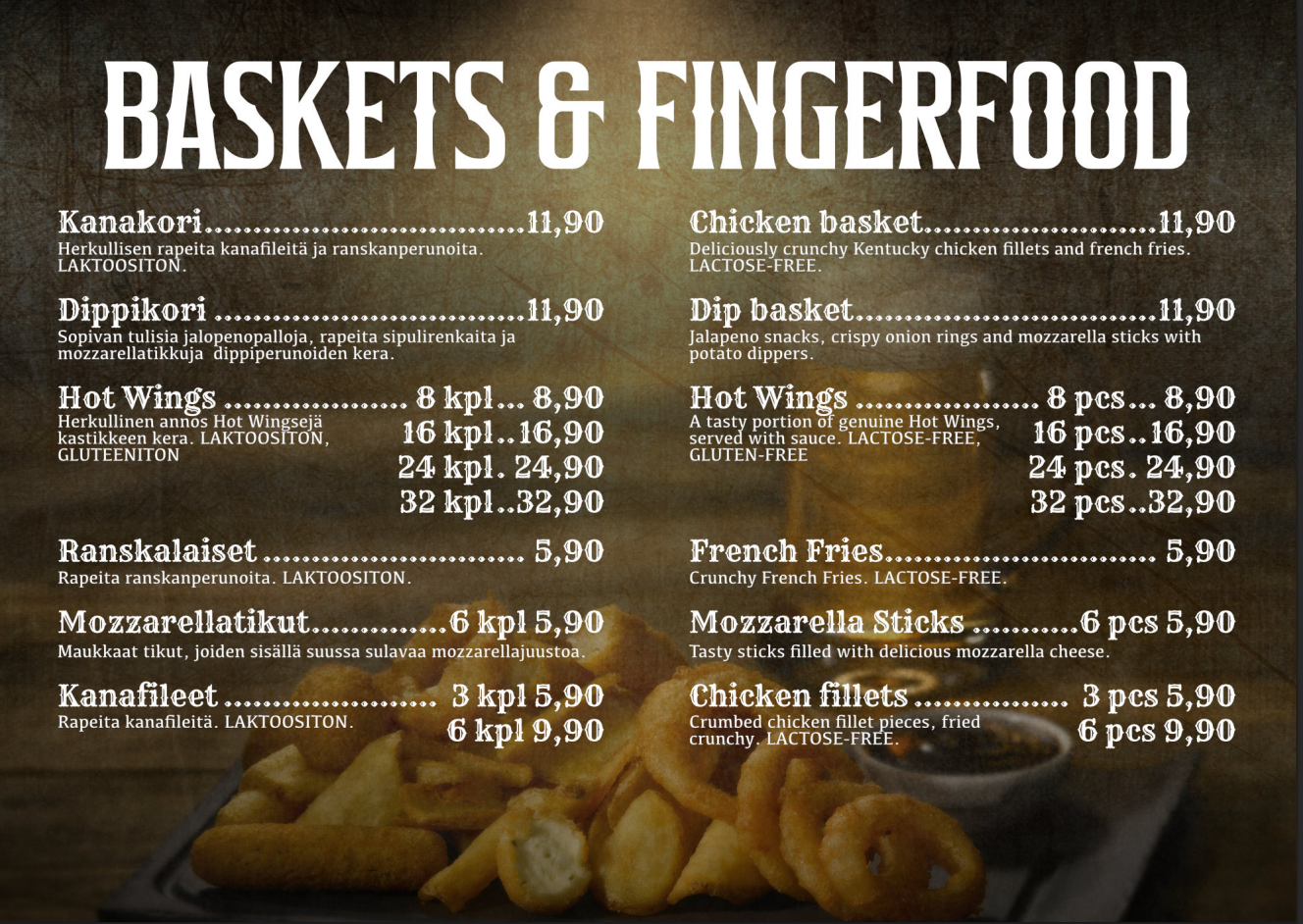 Basket and FIngerfoods